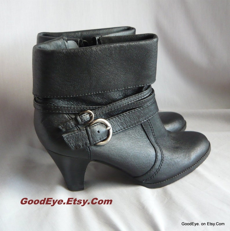 black leather ankle boots size 7