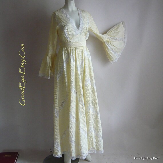 ROMANTIC Pintuck Mexican Wedding Dress Maxi / size