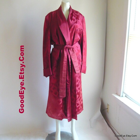 Vintage 1950s Mens SMOKING Jacket Robe size 42 to… - image 2