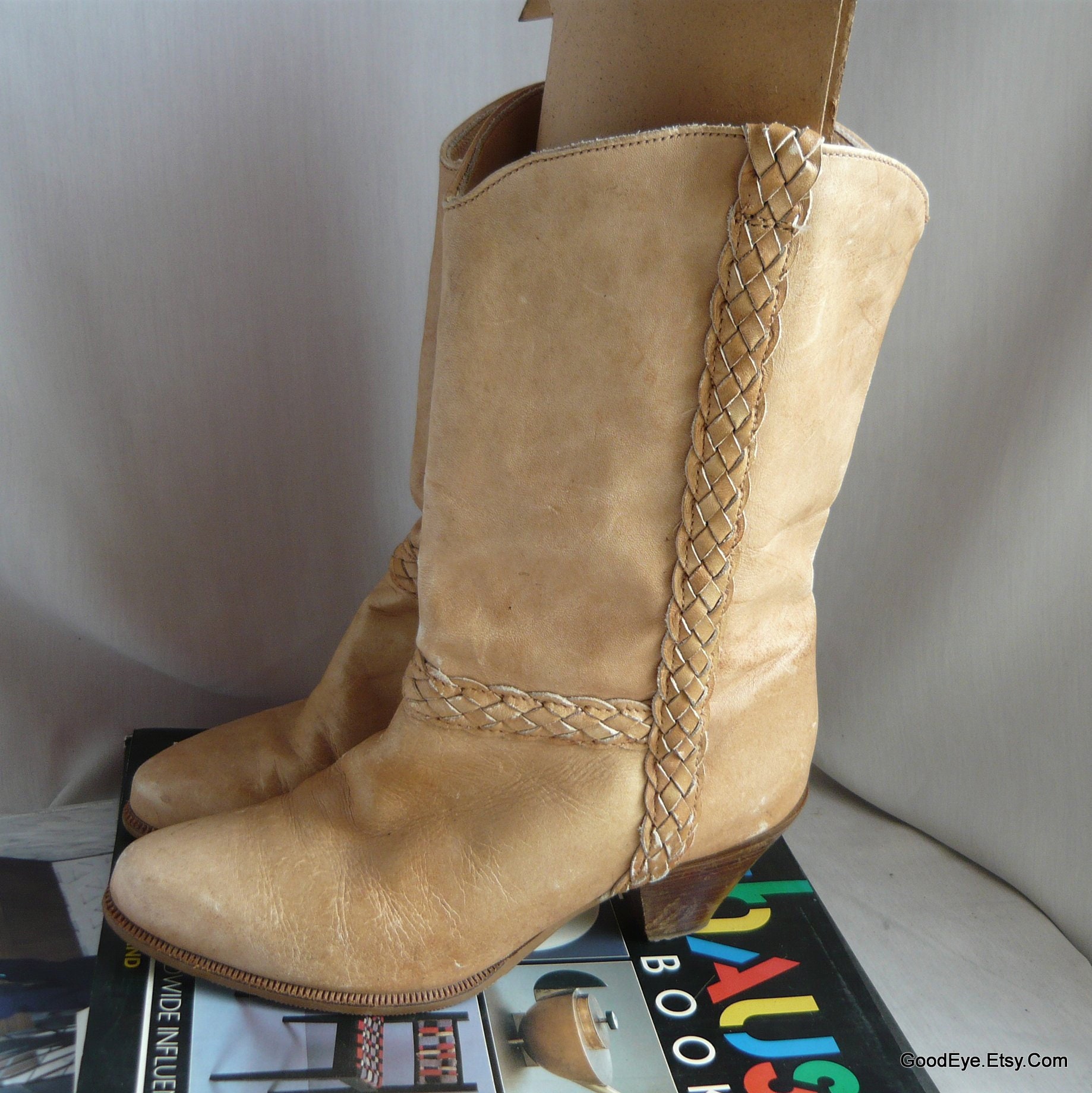 Vintage Leather Dingo Slouch Mid-calf 