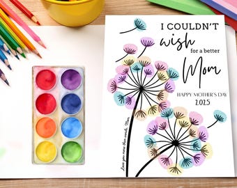 Mother&#39;s Day Fingerprint Art Craft, Mommy Grandmother Handprint Fingerprint Craft, Mother&#39;s Day Handprint Preschool, Baby Toddler Craft, DIY
