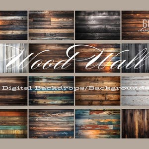 60 Wood Backgrounds, Wood Backdrops, Wood Background, Wood Texture, Photography Backgrounds, Digital Scrapbooking Fine Art, Instant Download