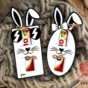 Printable Rabbit Post Happy Easter, Easter Bunny PNG, PDF, for Download Print, Gift Card Self Print Easter Greeting, Easter Bunny Tags