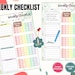 Editable Weekly Checklist Printable Weekly to Do List Checklist ...