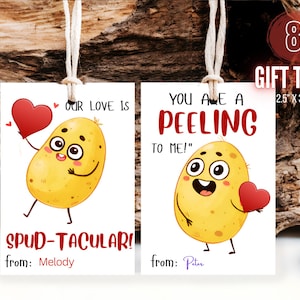 Tarjetas de San Valentín con patatas, divertidas tarjetas de San Valentín para niños, tarjetas de San Valentín para el aula escolar, tarjetas de San Valentín para niños y niñas, tarjetas de San Valentín para el aula imprimibles