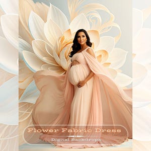 Florals Fine Art Pink Flower Fabric Dress Digital Backdrops Maternity Backdrop Overlays Photography Digital Background Photoshop Textures