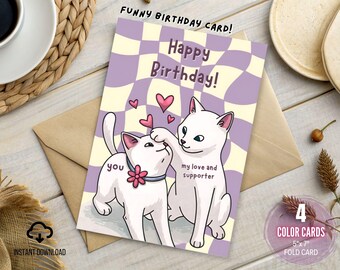 Carte d'anniversaire drôle | Anniversaire | Amour et salutation | Joyeux anniversaire ! | Joli cadeau d'anniversaire pour petite amie, petit ami, mari, femme