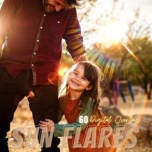 Sun Flares Overlay, Lens flare overlays, Sunlight overlays, Photoshop overlays, Sun overlays, PSD overlay, Sunshine overlay.