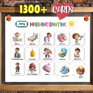 Daily Routine Cards Visual Schedule Toddler Routine Chart for Kids ...