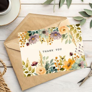 5 Cartões de Aniversário Editáveis Modelo Canva Cartões de Aniversário Florais Cartões de Agradecimento Imprimir em Casa Cartão de Aniversário Cartões de Convite Download Digital
