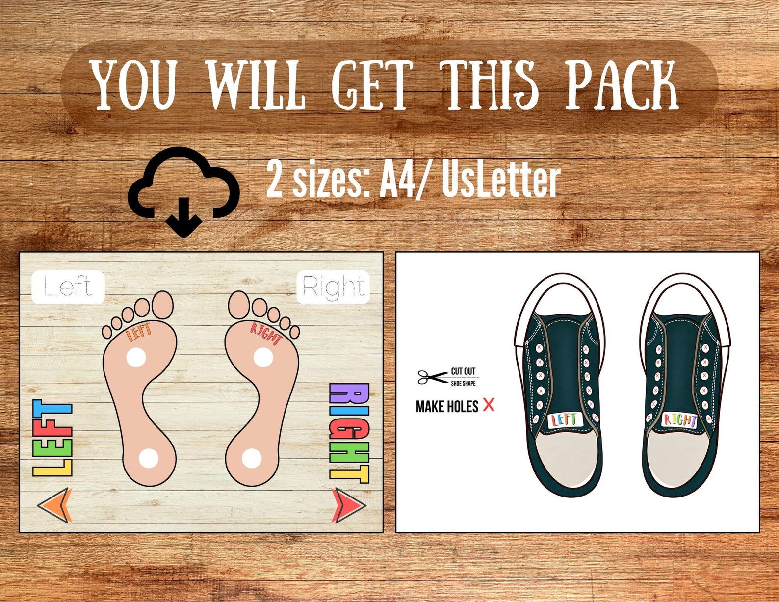 Picture of Shoe Tying Practice for Kids Fine Motor Skills Pre-school Printables ...