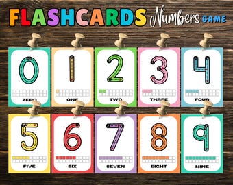 Number Flashcards 0-20: Neutral Boho Classroom Decor (Digital Download)