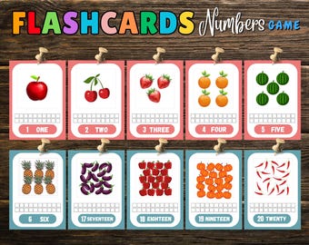 Number Flashcards 1-20: Neutral Boho Classroom Decor (Digital Download)