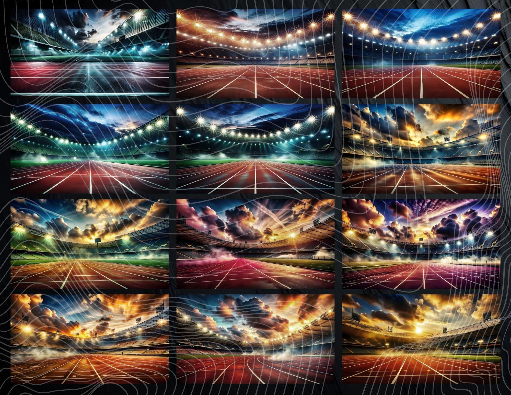 Stadium Running Track Digital Backdrop: Sports Photo Background ...