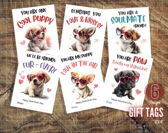 Valentijnsdagkaarten voor honden: vulbare cadeaukaartjes voor puppy's (pdf-download)