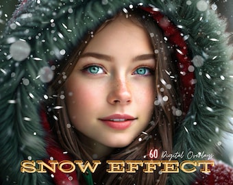 Snow Falling Photo Overlays: Winter Effects, Christmas Snow (JPG Download)