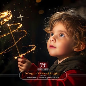 Magisch licht-overlays, licht-overlay toverstaf, wervelend licht-overlay, magisch cadeau-overlay, kerst-overlays, photoshop-overlays, filter