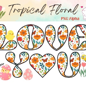 Tropische Blumen PNG schöne Buchstaben, benutzerdefinierte Namensbuchstaben, Kinderbuchstaben PNG, Blumenalphabet PNG, Blumenschmetterling Alpha, Blumenzahlen
