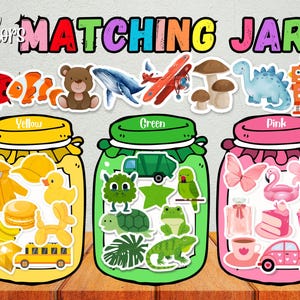 Color Jars Matching Game: Montessori Toddler Printable (PDF)