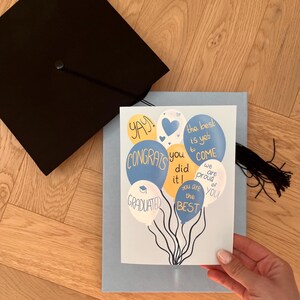 Biglietto auguri di laurea - palloncini