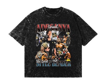 Israel Adesanya Graphic Tee: Vintage UFC Merch, Snow Wash Cotton