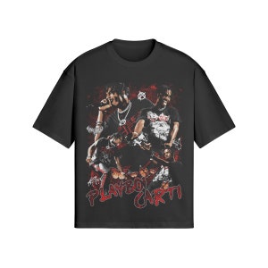 Camiseta gráfica Playboi Carti / Whole Lotta Red Tour Merchandising, Música, Camiseta, Ropa, Rap / Camiseta pirata vintage de gran tamaño / Regalo de cumpleaños