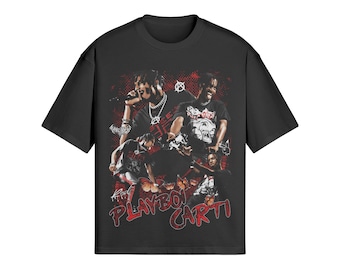 邦楽 Playboi Playboi Carti Graphic Tee | Whole Lotta Red Tour Merch