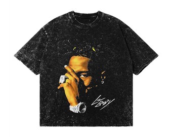 Lil Baby Snow Wash Graphic Tee: Oversized 4PF Tour T-Shirt
