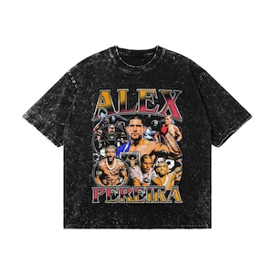 アレックス・ペレイラ スノーウォッシュ グラフィックTシャツ：ヴィンテージMMA Tシャツ