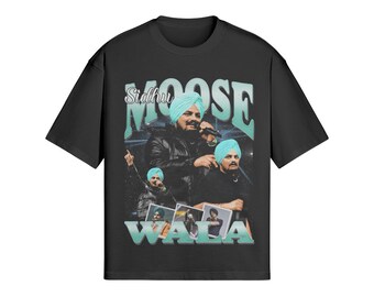 Sidhu Moose Wala Graphic Tee: Vintage Punjabi Music Oversized T-Shirt