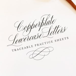 Copperplate Lowercase Calligraphy Practice Sheets - Etsy
