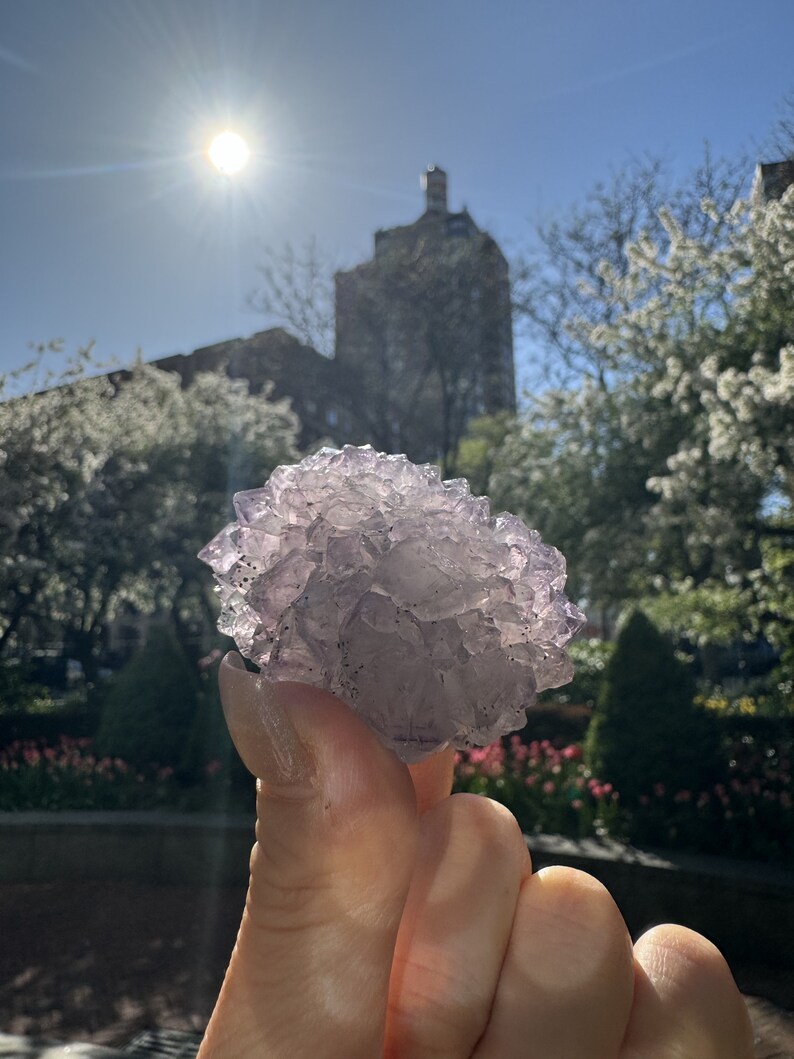 BI-COLOR Elucent Amethyst Cluster from Brazil/Spirit Quartz/Third Eye Healing/Intense Elestial Connection/2.1x1.5/81g image 7