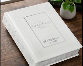 Personalized Family Keepsake Wedding  Bibles Custom Laser Engraved NLT Large Print Bible