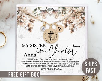 Sister In Christ Necklace Sister In Christ Gifts Church Gifts For Woman Christian Friend Gift Faith Necklace Personalized Custom Church Gift