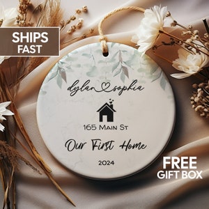 Personalized First Home Ornament Keepsake Our First Home Gift, Housewarming Gift First Home Gift For Couple, Housewarming Keepsake New House