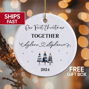Personalized First Christmas Together Ornament, Couples First Christmas Ornament, Couples Christmas Ornament, Custom Name Ornament Keepsake