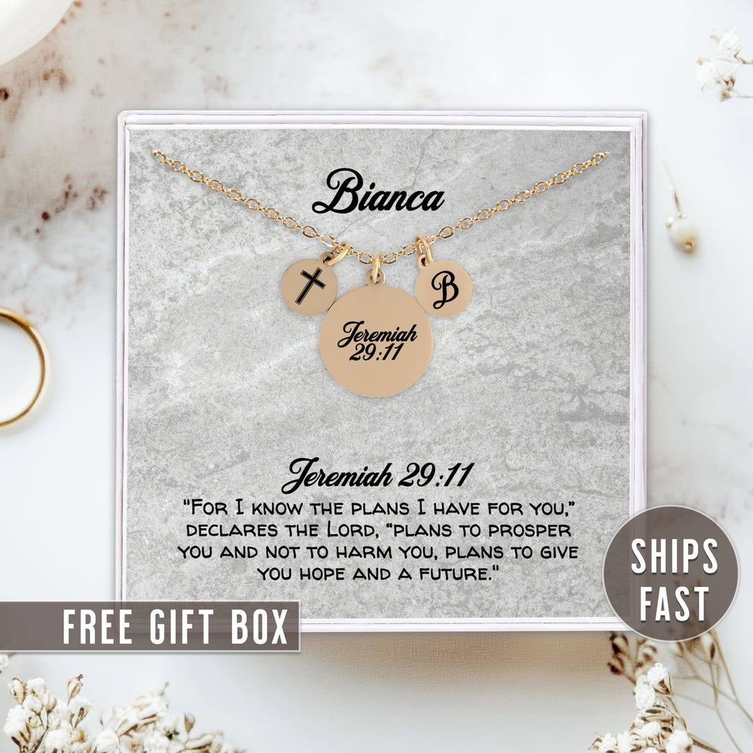 Custom Bible Verse Necklace Personalized Christian Jewelry for Women ...