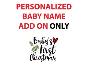 Add On Only, Personalized Baby's First Christmas Gift Wrap Option, PERSONALIZED Baby's First Christmas Wrapping Paper UPGRADE