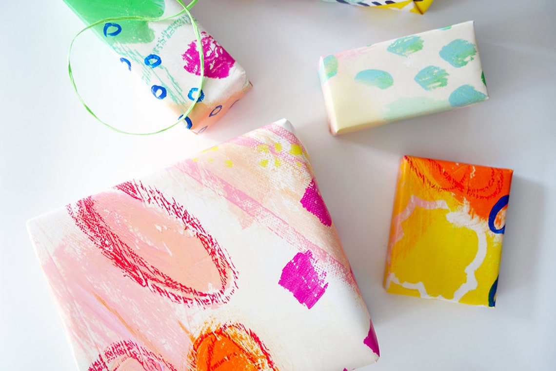 Abstract Art Gift Wrap Colorful Artful Wrapping Paper Any Etsy
