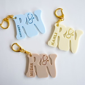 Personalized Nurse Keychain, Customized RN Gift, Nurse Keychain, RN Bag ...
