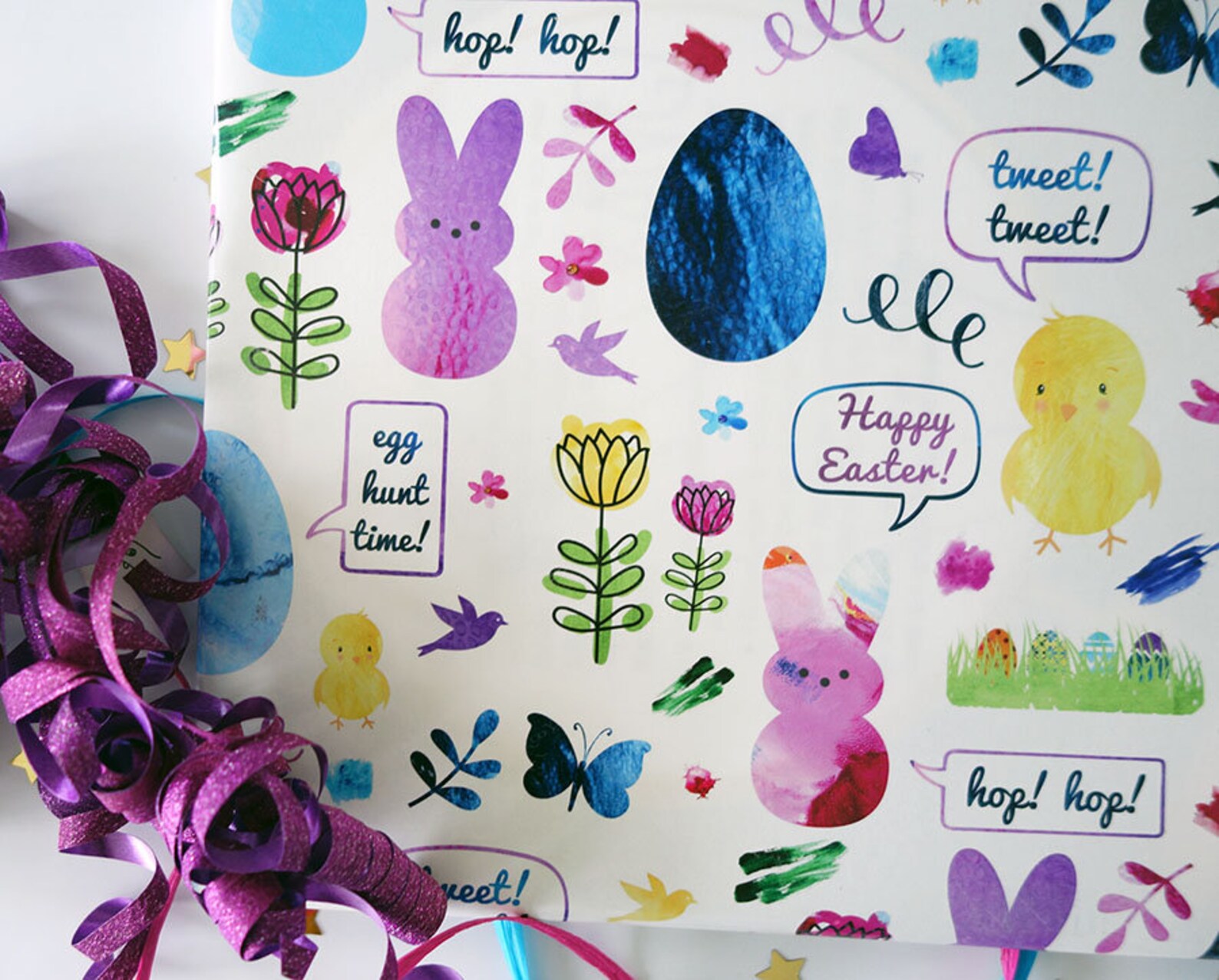 Easter Gift Wrap Easter Wrapping Paper Bunny Gift Wrap Etsy
