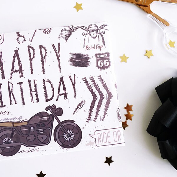 Harley Davidson Wrapping Paper - Etsy