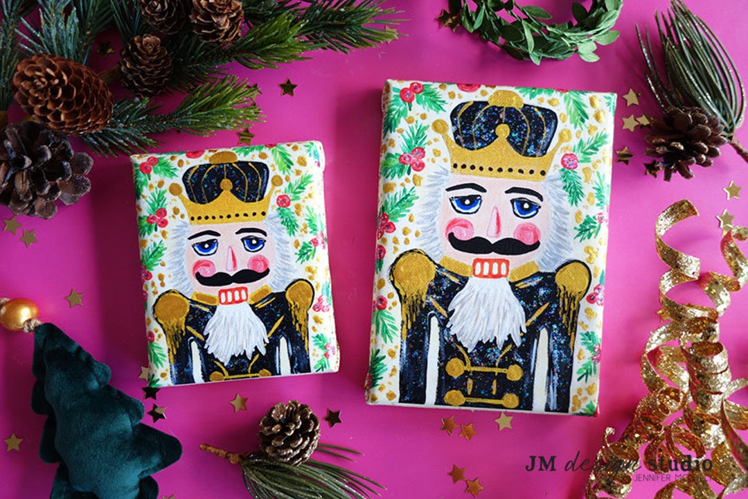 Tea, Darling Nutcracker Canvas Art Wall Decor, Ready to Hang, Christmas