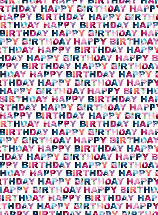 Happy Birthday Gift Wrap Art Palette Birthday Wrapping Paper | Etsy