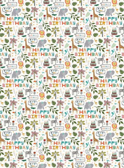 Jungle Gift Wrap Birthday Wrapping Paper Gender Neutral Gift Etsy