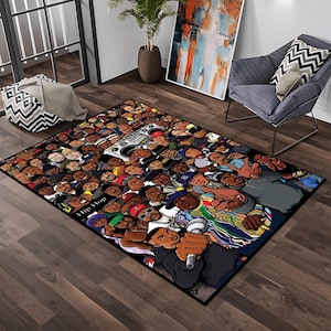 Hiphop Rug,Legends Rug,Music Rug,Rappers Rug,Music Room Rug,Rap Stars Collage Rug,Music Decor,Awesome Rug,Unique Rug,Area Rug,Gifts for Him