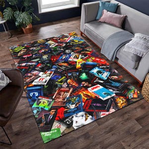 Horror Movie Series Rug, Fear Rug, Horror Rug, Popular Movie Rug, Horror Decor, Cool Rug, Area Rugs, Custom Rug, Popular Rug, Gift for Her