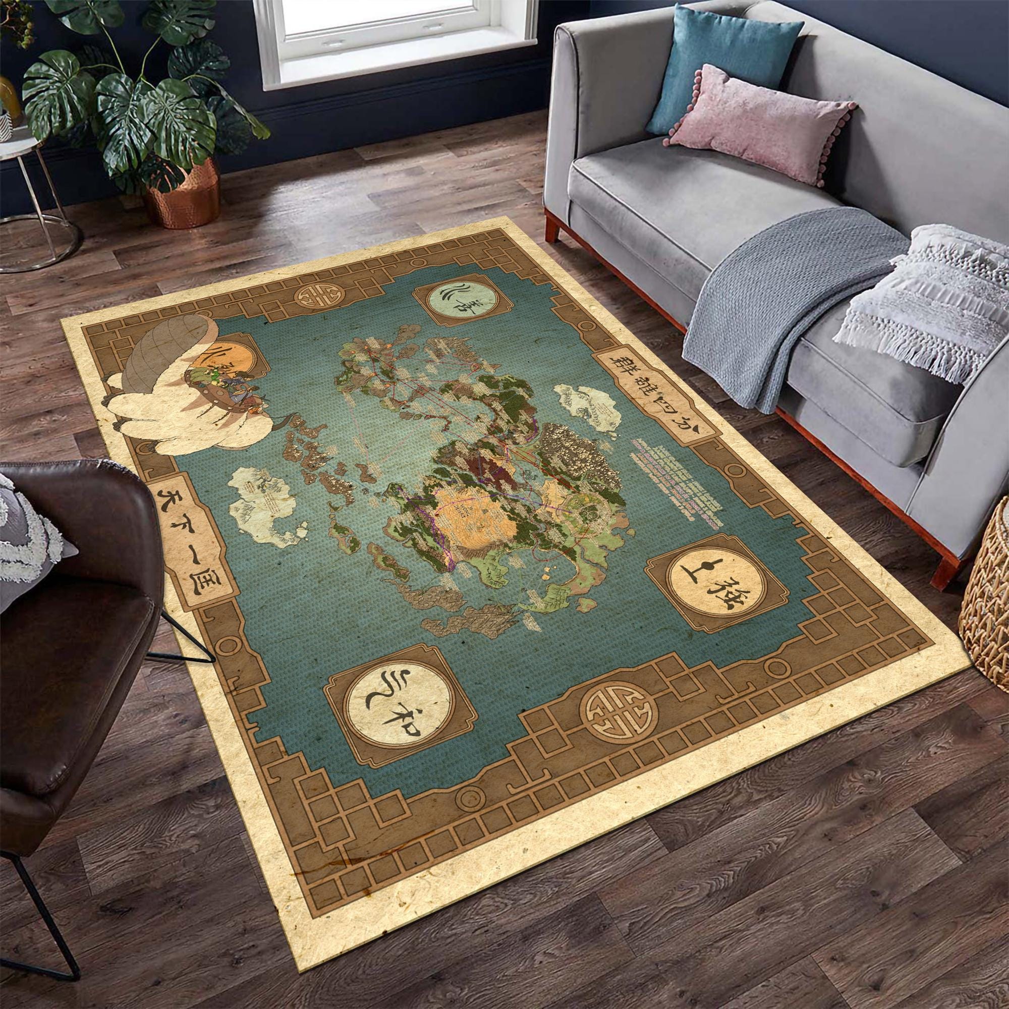 Anime Decor,Anime Map Rug,Map Rug,Anime Rug,Cool Rugs,Popular Rug,Fantastic Rug,Movie Decor,Area Rugs,Boys Room Rug,Gifts for Her,Young Room
