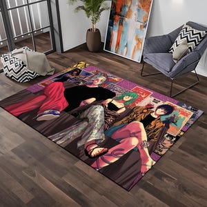 Anime Rug,Manga Rug,Japanese Anime Rug,Fantastic Rug,Cool Rugs,Colorful Rug,Anime Decor,Teen Room Rug,Custom Rug,Area Rugs,Gift for Her