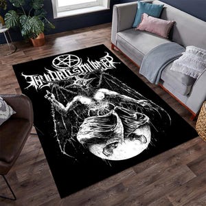 Devil Rug, Satanic Rug, Demon Rug, Gothic Rug,Horror Art Rug,Horror Decor,Fear Rug,Unique Rug,Area Rug,Custom Rug,Boys Room Rug,Gift for Her